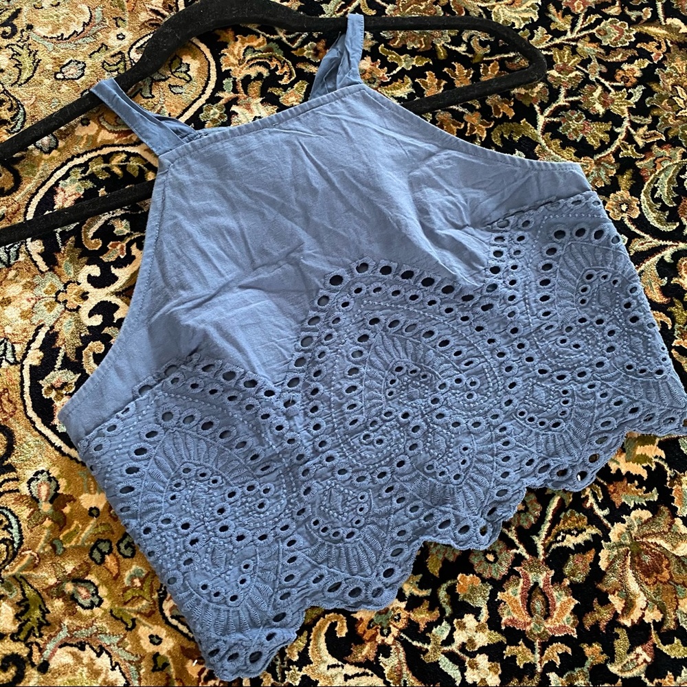 A&F High Neck Crop Tank Top